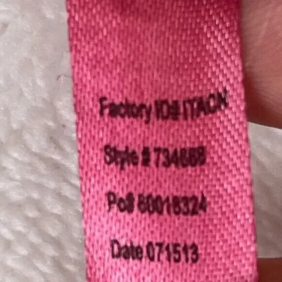 Betsey Johnson XOX soft plush belted robe, white/pink, size S - Picture 5 of 9